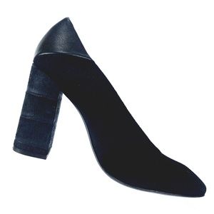 Free People Heels Take Heart Black Pump Sz 39 US 9